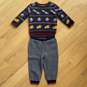 Baby Boden knitted play set. Navy space fair isle. 12-18 month.